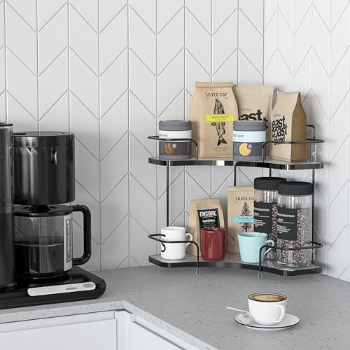 FOLLOWIN 2 Tier Bathroom Corner Organizer