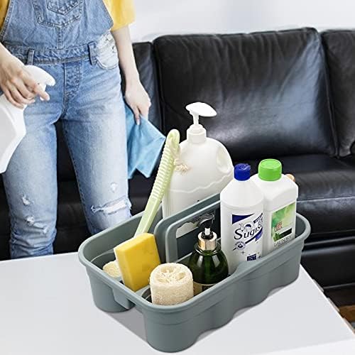 Kekow 4-Pack Plastic Shower Caddy with Handle Gray