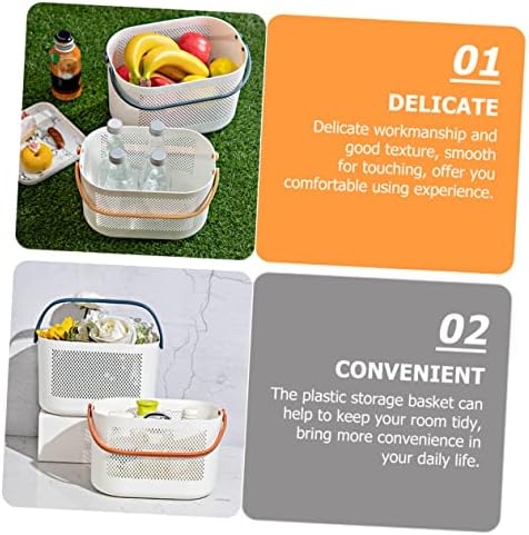 ABOOFAN Plastic Storage Basket for Bathroom and Pantry