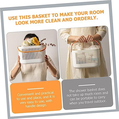 ABOOFAN Plastic Storage Basket for Bathroom and Pantry