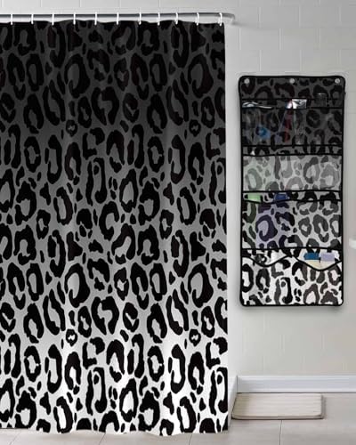 Singingin Shower Curtain with 10 Pockets Organizer Set