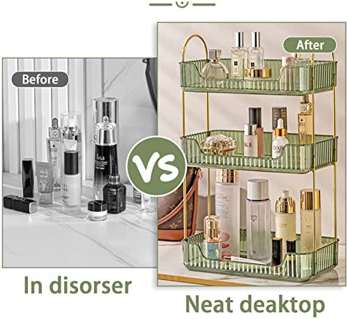 Bathroom Counter Organizer 3 Tier Green