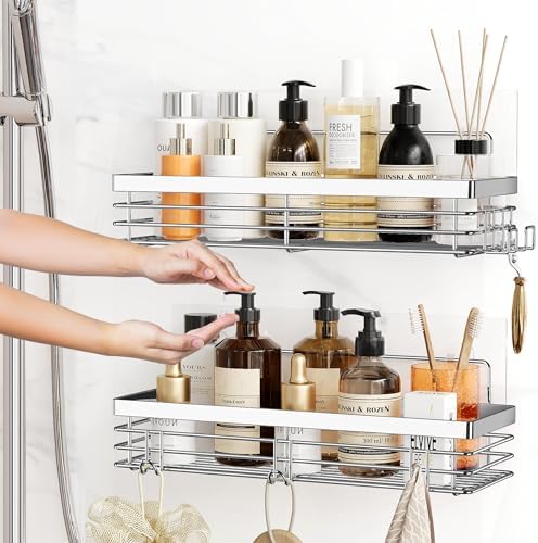 Orimade Shower Caddy with 5 Hooks Organizer