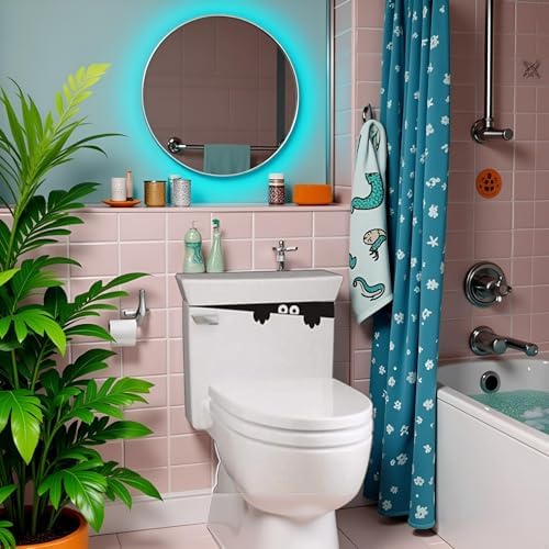 Funny Toilet Lid Decals 3D Monster Design