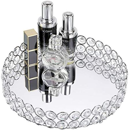 Hipiwe Crystal Makeup Tray with Mirror