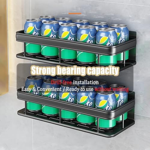 EVALAND Aluminum Shower Caddy 2 Pack No Drill Rustproof Organizer