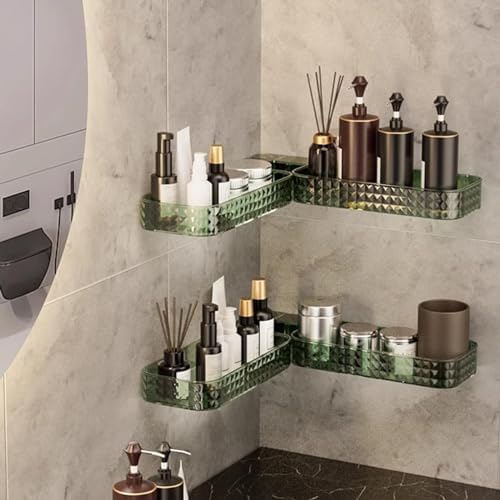 YUSIWOAL Hanging Rotating Corner Shelf Green
