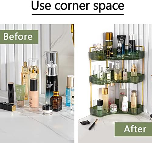 3-Tier Corner Bathroom Organizer with Storage Shelf