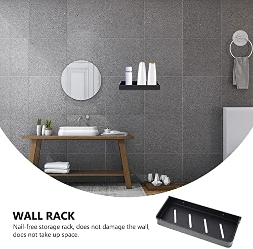MAGICLULU Black Wall-Mounted Shower Caddy