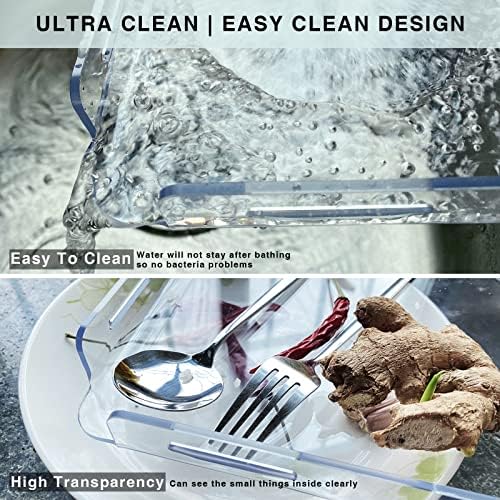 Bakzon Corner Shelves 2 Pack Clear Bathroom Organizer