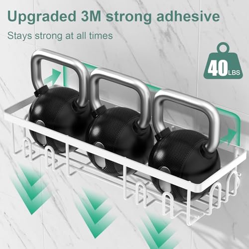 2025 New Adhesive Shower Caddy 2 Pack White