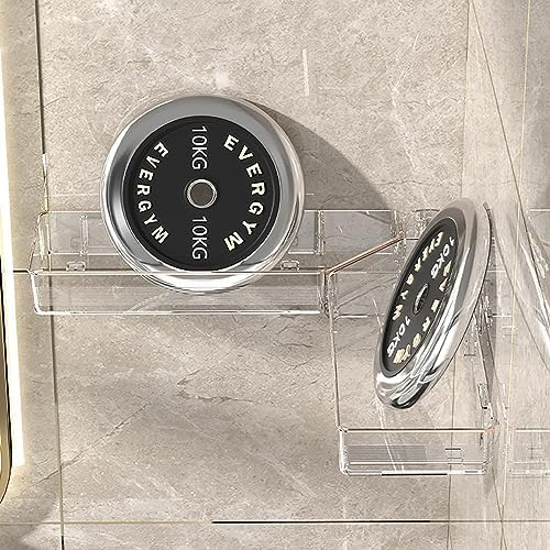 Foldable Corner Shower Caddy Adhesive Storage Shelf for Bathroom and Kitchen