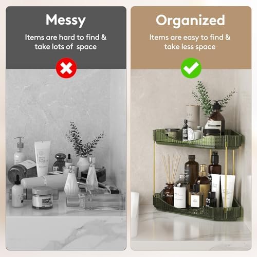 Lifewit 2-Tier Corner Organizer for Bathroom and Kitchen