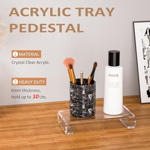 Crystal Clear Acrylic Soap Dish Holder Stand