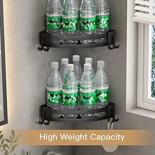 VOLPONE Corner Shower Caddy 2-Pack Black