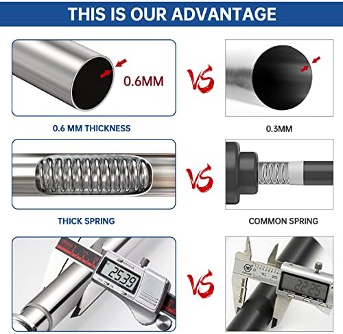BRIOFOX Adjustable Stainless Steel Shower Curtain Rod 27-43 Inches