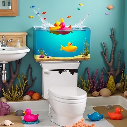 Funny Toilet Lid Decals 3D Monster Design
