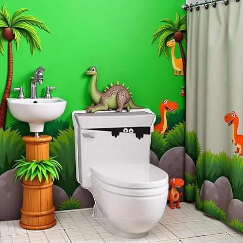 Funny Toilet Lid Decals 3D Monster Design