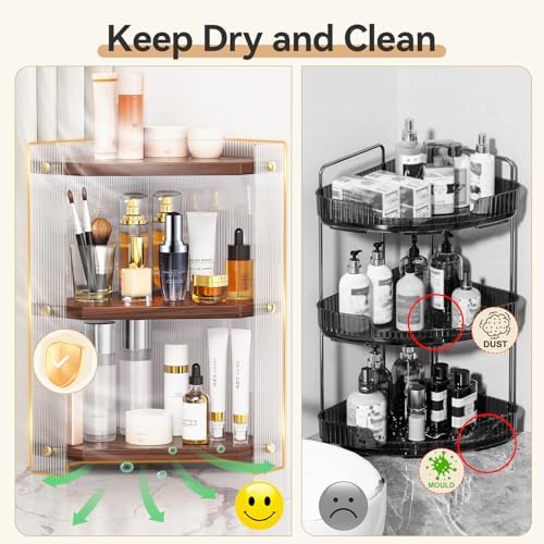 3-Tier Corner Organizer for Bathroom Makeup Storage