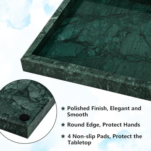 Real Natural Marble Tray for Bathroom Vanity Kitchen Desktop