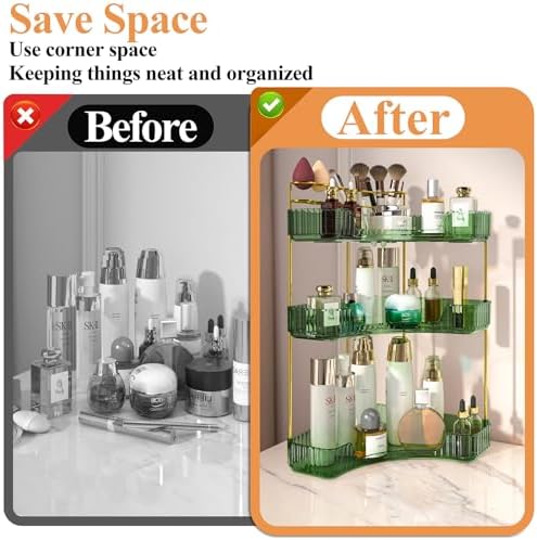 SUNZOS 3-Tier Corner Bathroom Organizer