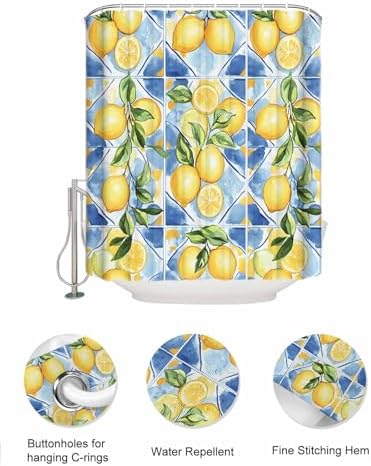 ZFUNCING Shower Curtain Mesh Organizer Set with Hooks 1