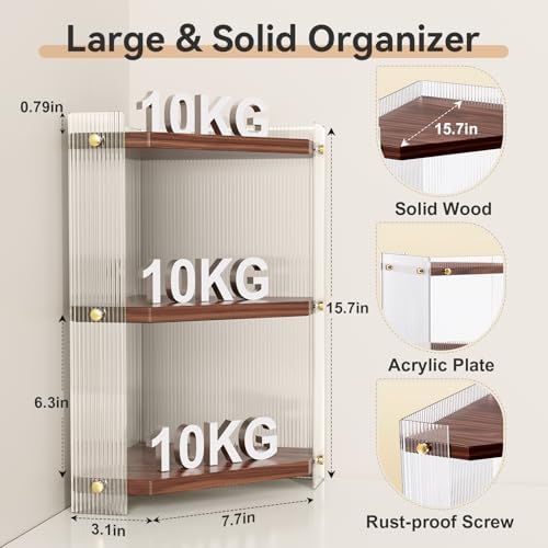 3-Tier Corner Organizer for Bathroom Makeup Storage