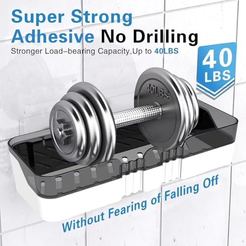 2-Pack Shower Caddy with Soap Dish and Hooks