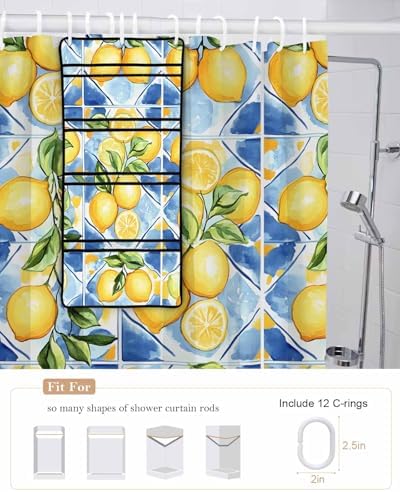 ZFUNCING Shower Curtain Mesh Organizer Set with Hooks 1