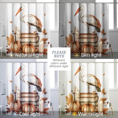 DESIHOM Fall Storks Bird Shower Curtain Set 72 Inch