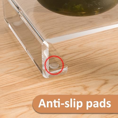 Crystal Clear Acrylic Soap Dish Holder for Bathroom