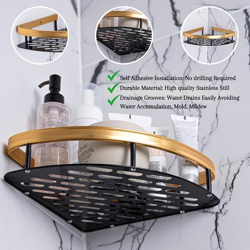 Corner Shower Shelves Two-Pack Modern Design