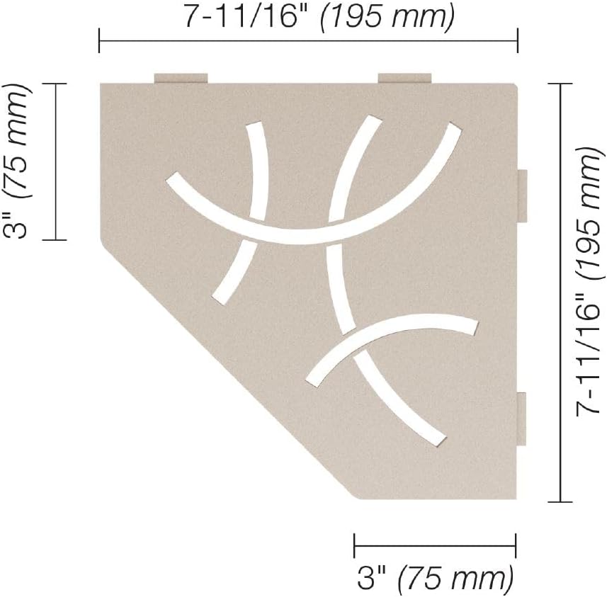 Schluter Pentagonal Corner Shelf for Tiled Walls