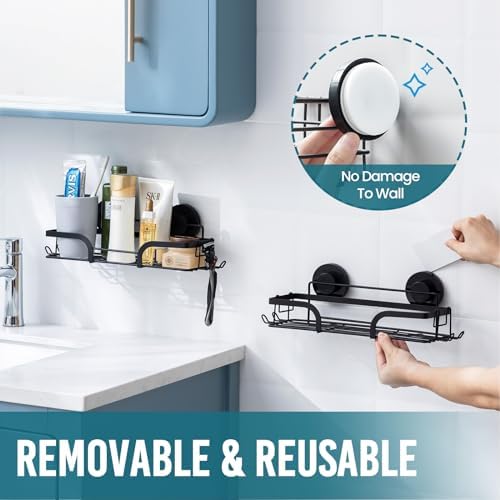 TAILI Shower Caddy Suction Cup 2 Pack Heavy Duty Organizer
