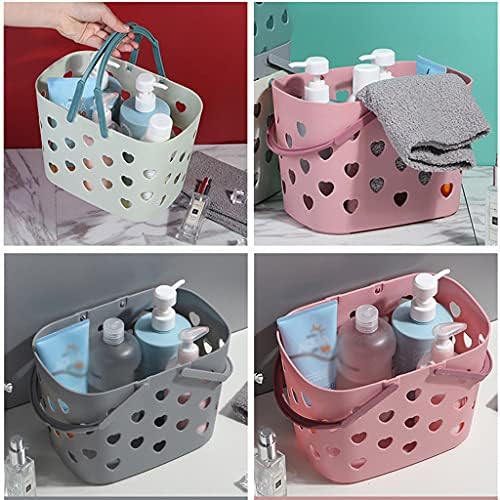 Plastic Storage Basket with Handles and Holes
