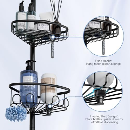 ESSEME Corner Shower Caddy Tension Pole