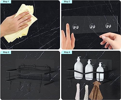 Murasakina 14PCS Strong Shower Caddy Adhesive Replacement Hooks