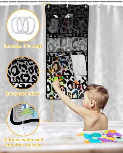 Singingin Shower Curtain with 10 Pockets Organizer Set
