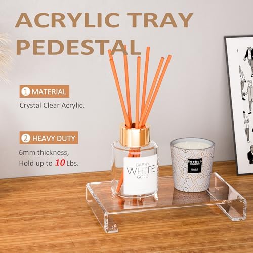 Crystal Clear Acrylic Soap Dish Holder for Bathroom
