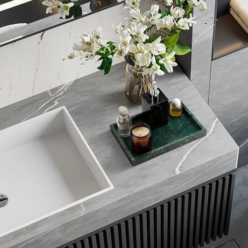 Real Natural Marble Tray for Bathroom Vanity Kitchen Desktop