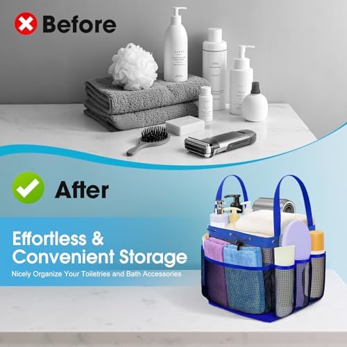 Mesh Shower Caddy Portable with Drawstring for Travel and Dorm