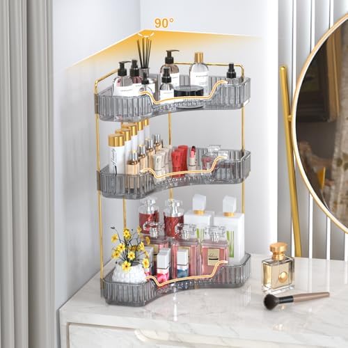 GTI 3 Tier Corner Bathroom Organizer Gray