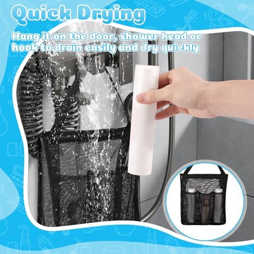 Mesh Shower Caddy Large Capacity Quick Drying Travel Toiletry Bag for Swimmers Gym Camp Travelers
