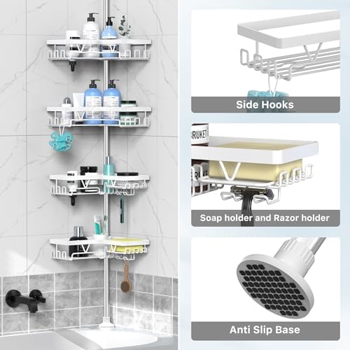 DAOYA Corner Shower Caddy Tension Pole Organizer