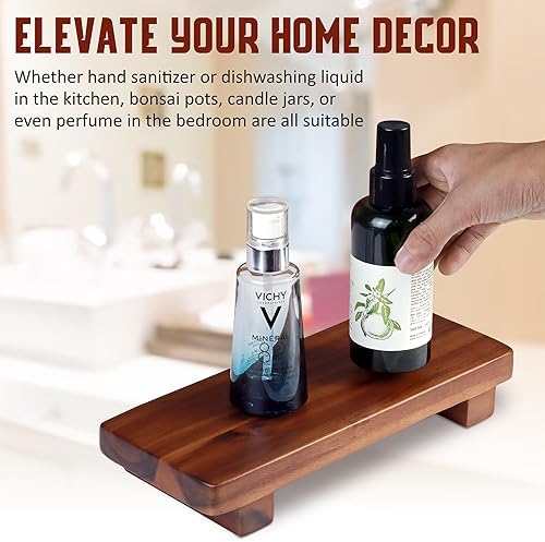 Acacia Wood Soap Stand 98x4 Inches Rustic Design