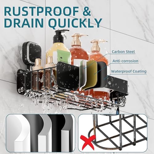 TAILI Shower Caddy 2 Pack Black Wall Mounted