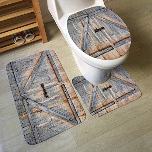 Coxila Rustic Farmhouse Shower Curtain Set 4 Pcs