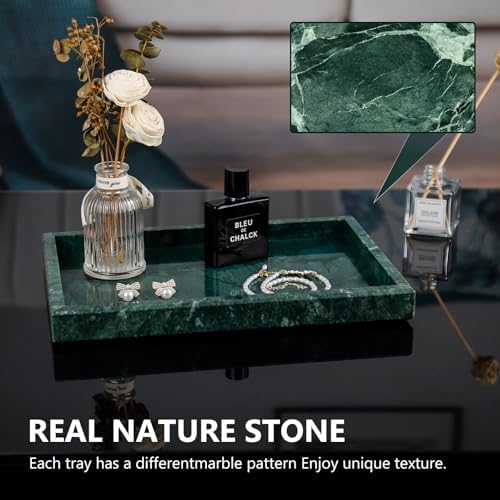 Real Natural Marble Tray for Bathroom Vanity Kitchen Desktop