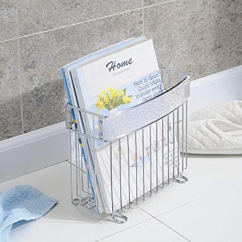 iDesign 33350 Rain Metal Free-Standing Magazine Holder