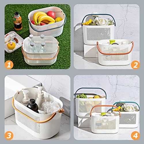 Kisangel Portable Bathroom Storage Basket Organizer for Boys and Girls Essentials